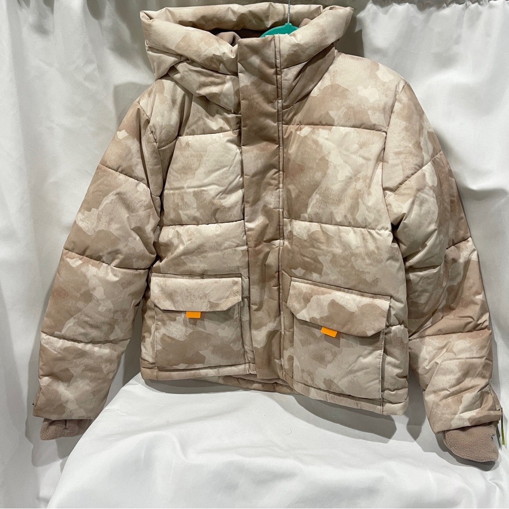 All In Motion Kids Camouflage Puffer Jacket Size L (10-12) NWT
